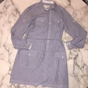 Rag & Bone Blue White Striped Button Down Tunic M